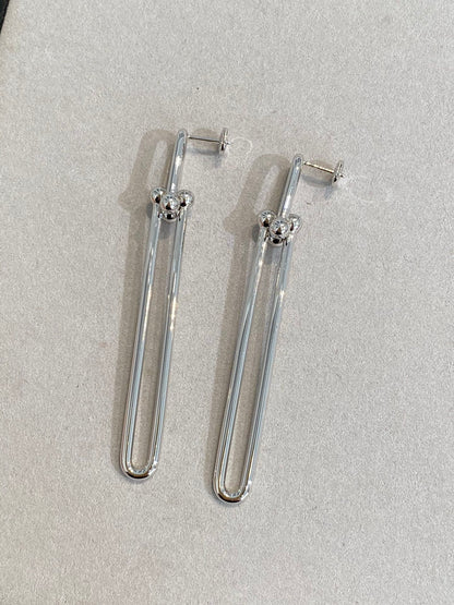 [⭐Sparkve Jewels]HARDWEAR DOUBLE LONG LINK EARRINGS