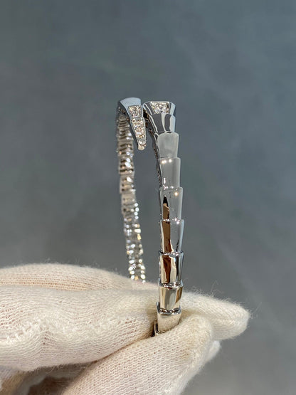 [⭐Sparkve]SERPENTI BRACELET DIAMONDS SILVER