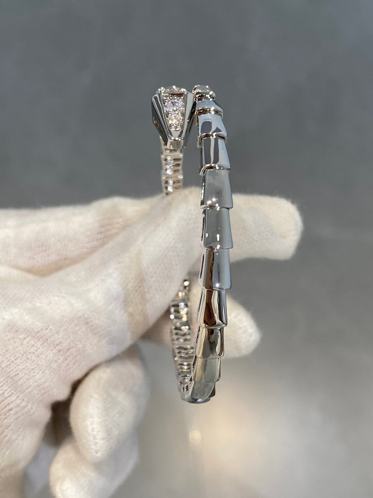 [⭐Sparkve]SERPENTI BRACELET DIAMONDS SILVER