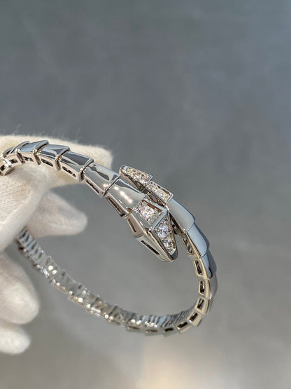 [⭐Sparkve]SERPENTI BRACELET DIAMONDS SILVER