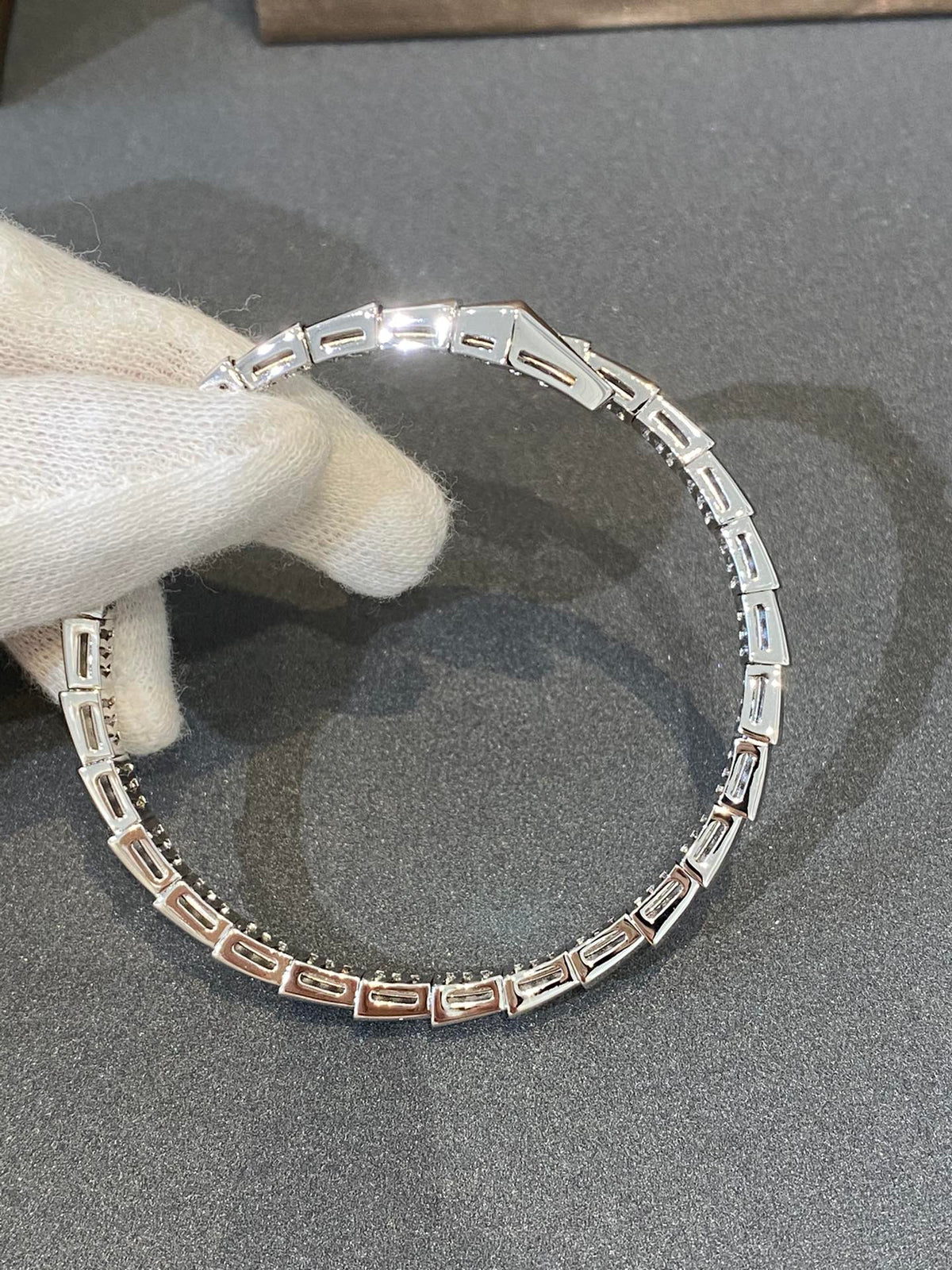 [⭐Sparkve]SERPENTI BRACELET DIAMONDS SILVER