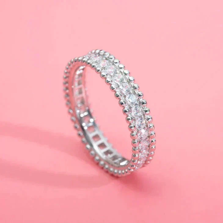 [⭐Sparkve]PERLEE DIAMOND SILVER RING