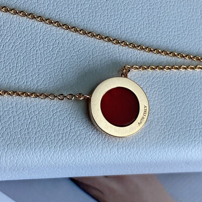 [⭐Sparkve Jewels]T DIAMOND CIRCLE PEDANT NECKLACE