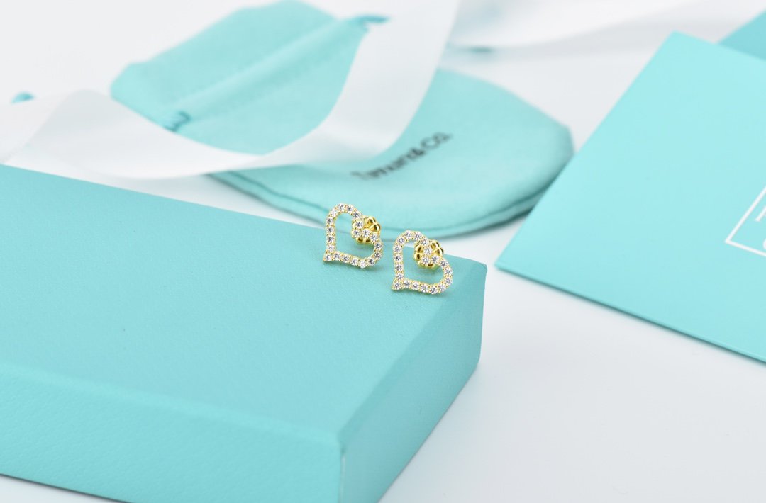 [⭐Sparkve Jewels]OPEN HEART STUD DIAMOND EARRINGS