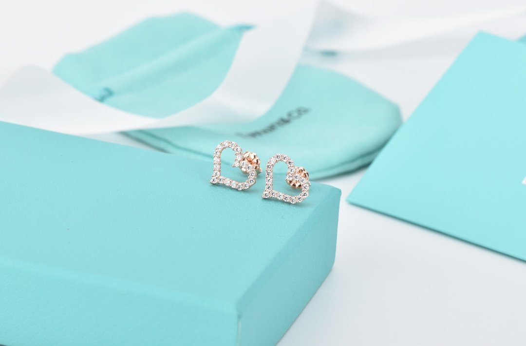 [⭐Sparkve Jewels]OPEN HEART STUD DIAMOND EARRINGS