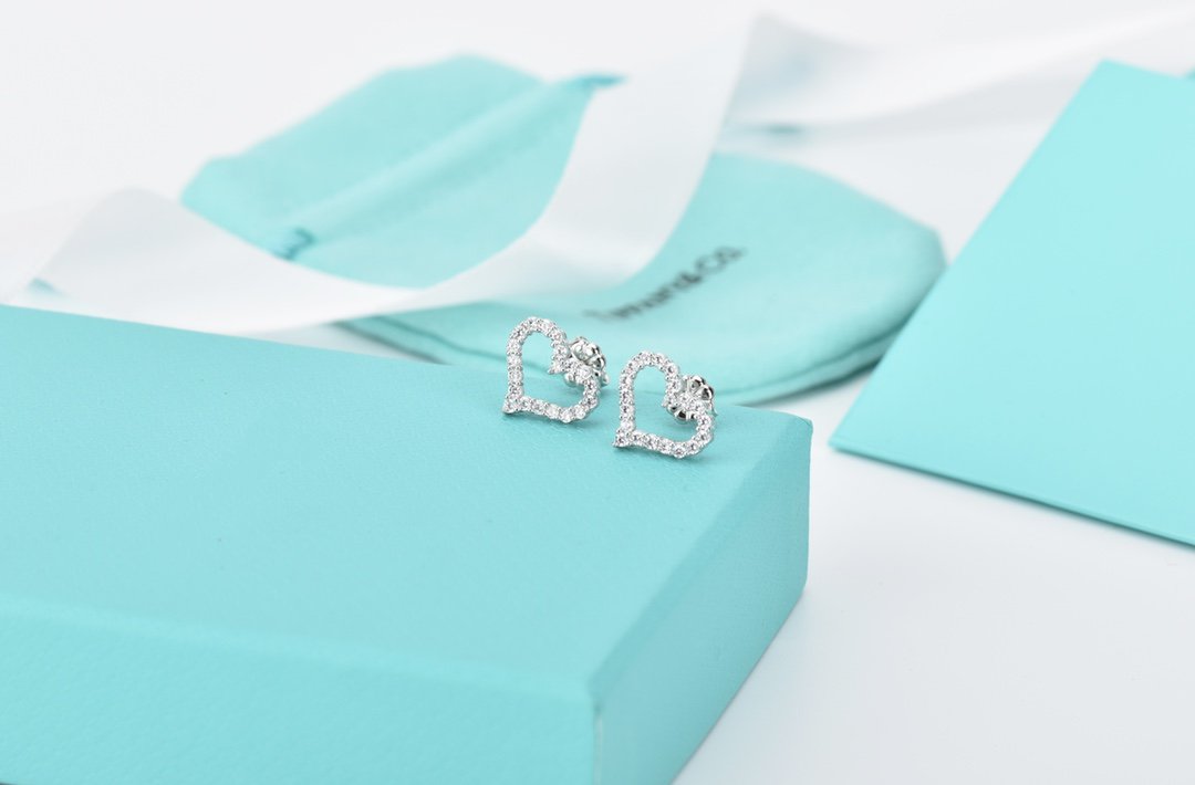 [⭐Sparkve Jewels]OPEN HEART STUD DIAMOND EARRINGS