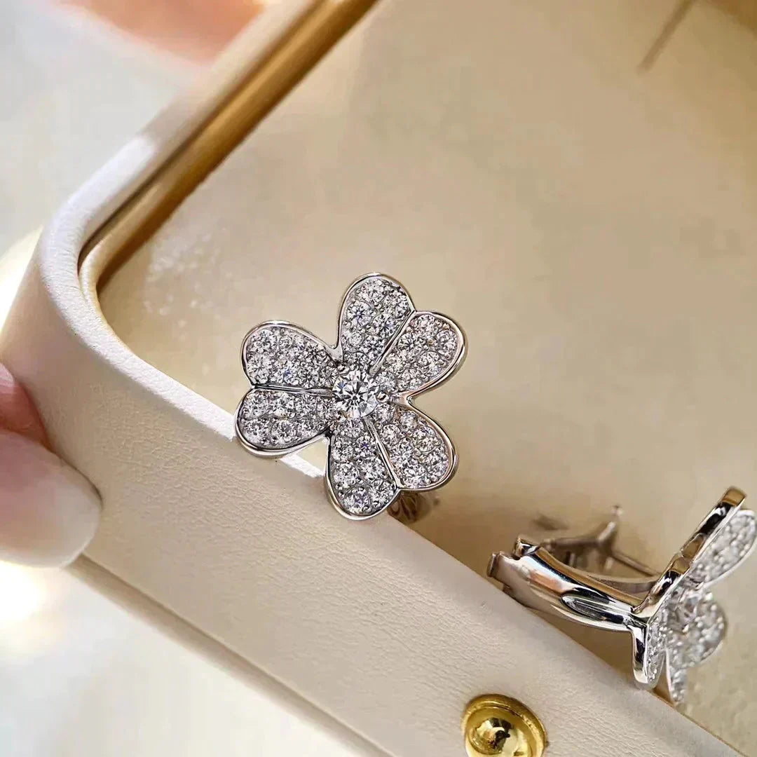 [⭐Sparkve]CLOVER COMOS DIAMOND EARRINGS SILVER