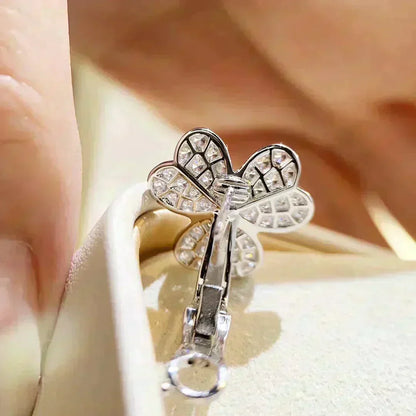 [⭐Sparkve]CLOVER COMOS DIAMOND EARRINGS SILVER