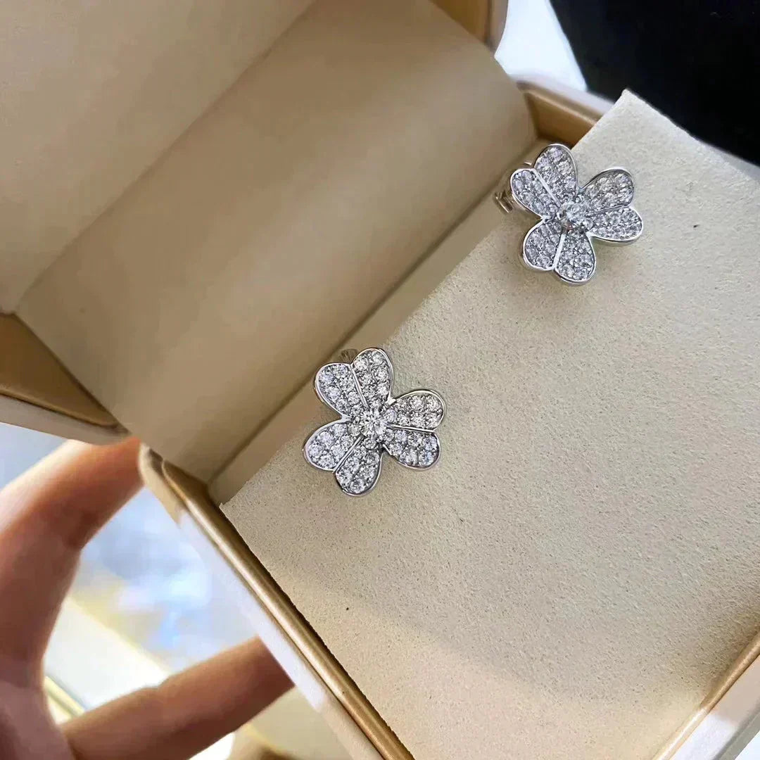 [⭐Sparkve]CLOVER COMOS DIAMOND EARRINGS SILVER