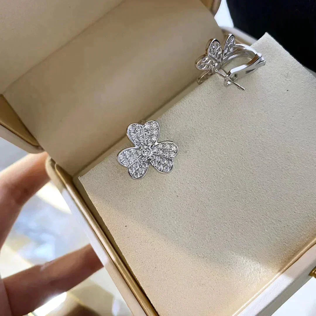 [⭐Sparkve]CLOVER COMOS DIAMOND EARRINGS SILVER
