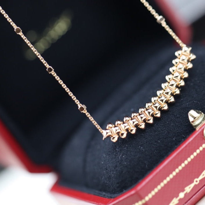 [⭐Sparkve]CLASH PINK GOLD NECKLACE