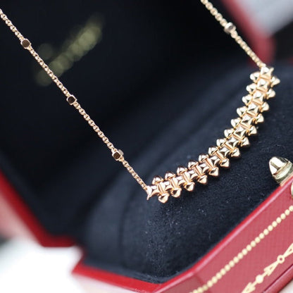 [⭐Sparkve]CLASH PINK GOLD NECKLACE