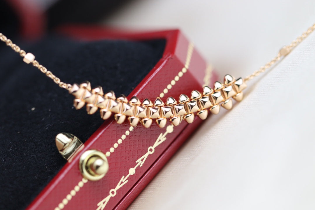 [⭐Sparkve]CLASH PINK GOLD NECKLACE