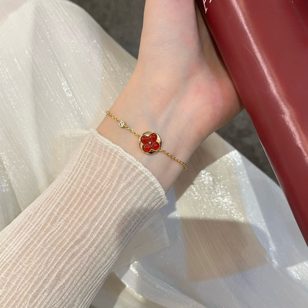 [⭐Sparkve]SUN PEDANT CARNELIAN BRACELET