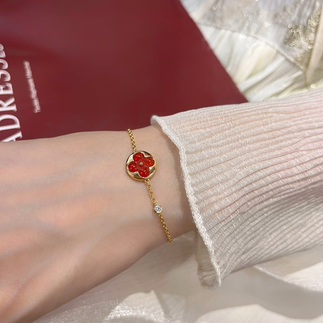 [⭐Sparkve]SUN PEDANT CARNELIAN BRACELET