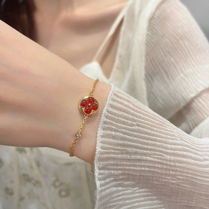 [⭐Sparkve]SUN PEDANT CARNELIAN BRACELET