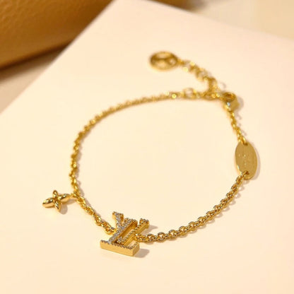 [⭐Sparkve]LOGO STAR MOTIF GOLD BRACELET