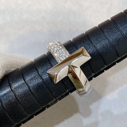 [⭐Sparkve Jewels]T WIRE MEDIUM DIAMOND RING