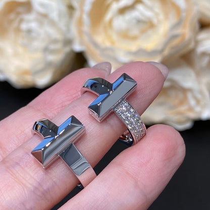 [⭐Sparkve Jewels]T WIRE MEDIUM DIAMOND RING