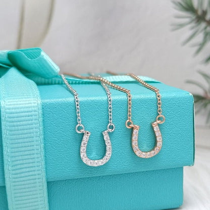 [⭐Sparkve Jewels]U PEDANT DIAMOND NECKLACE
