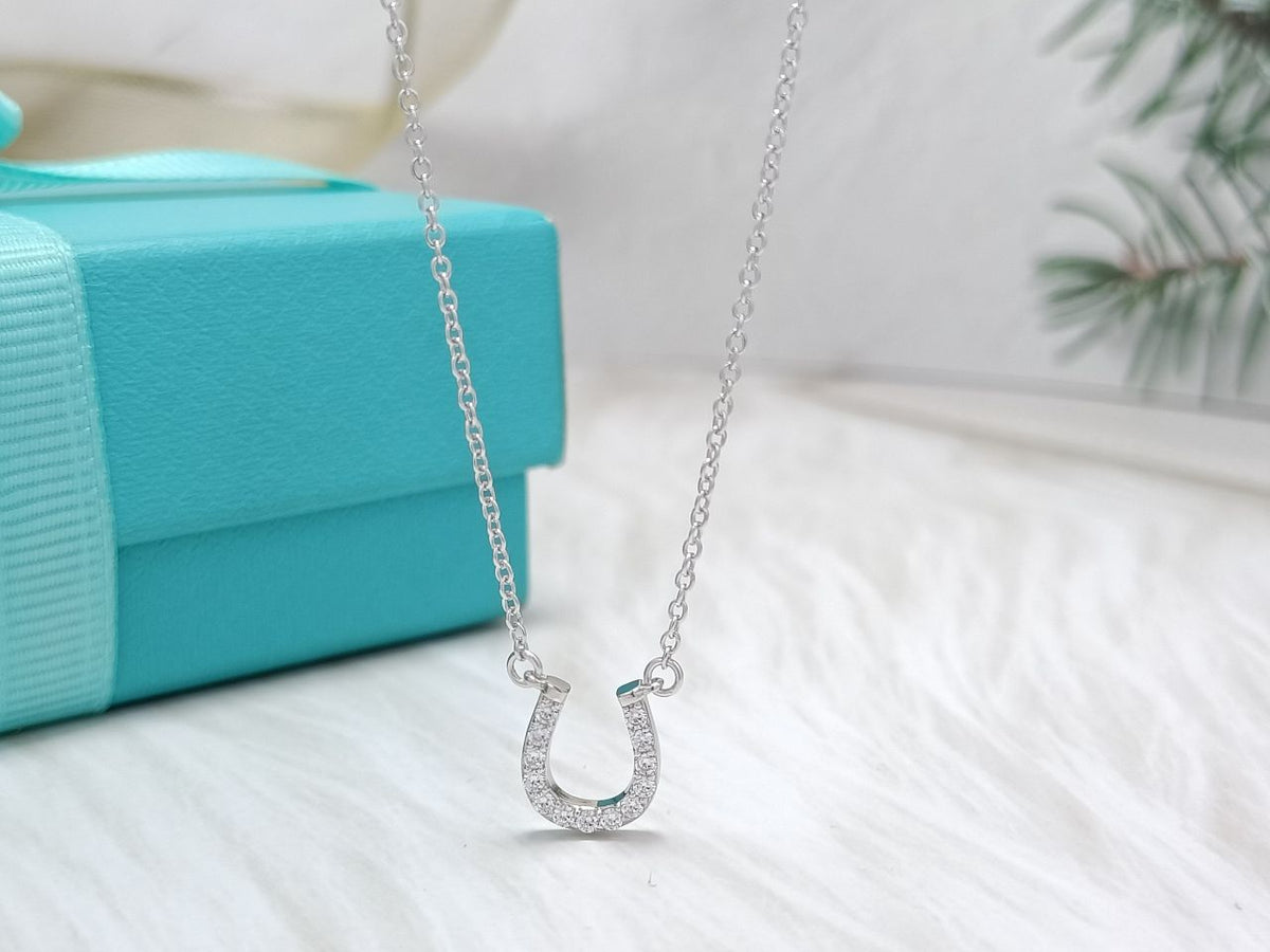 [⭐Sparkve Jewels]U PEDANT DIAMOND NECKLACE