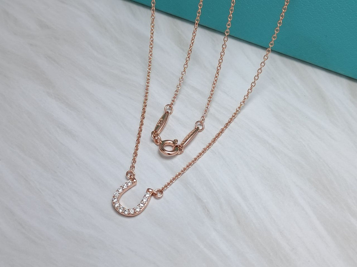 [⭐Sparkve Jewels]U PEDANT DIAMOND NECKLACE