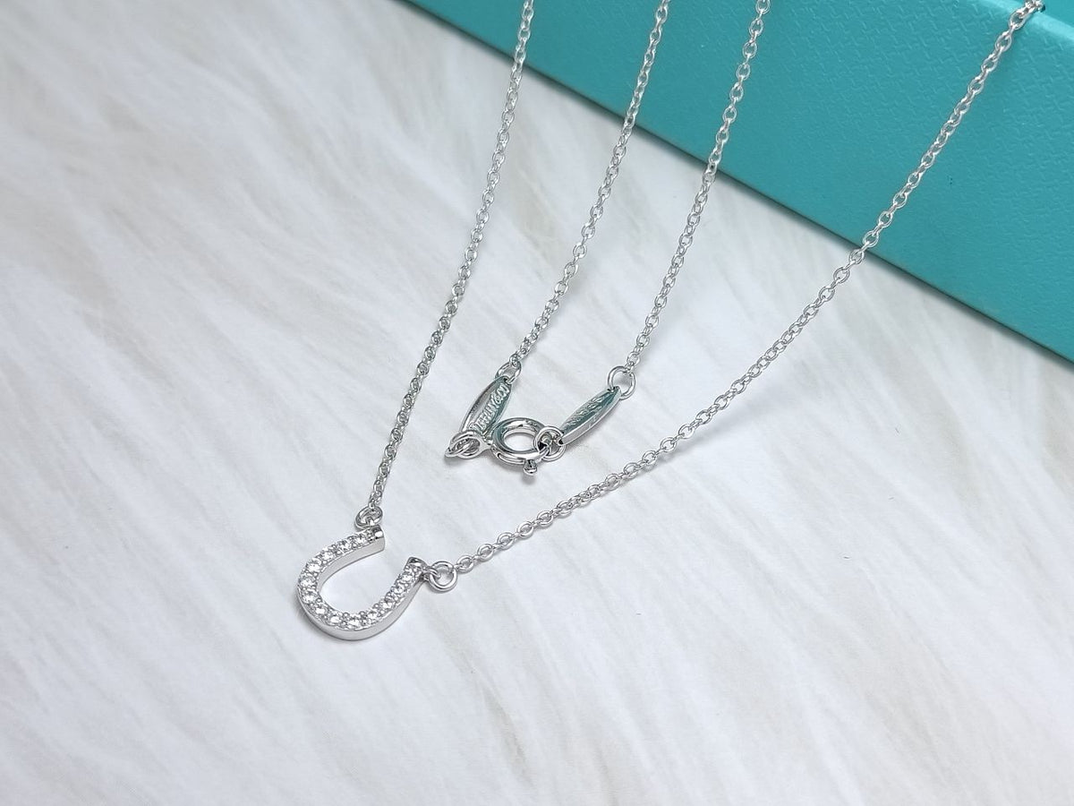 [⭐Sparkve Jewels]U PEDANT DIAMOND NECKLACE
