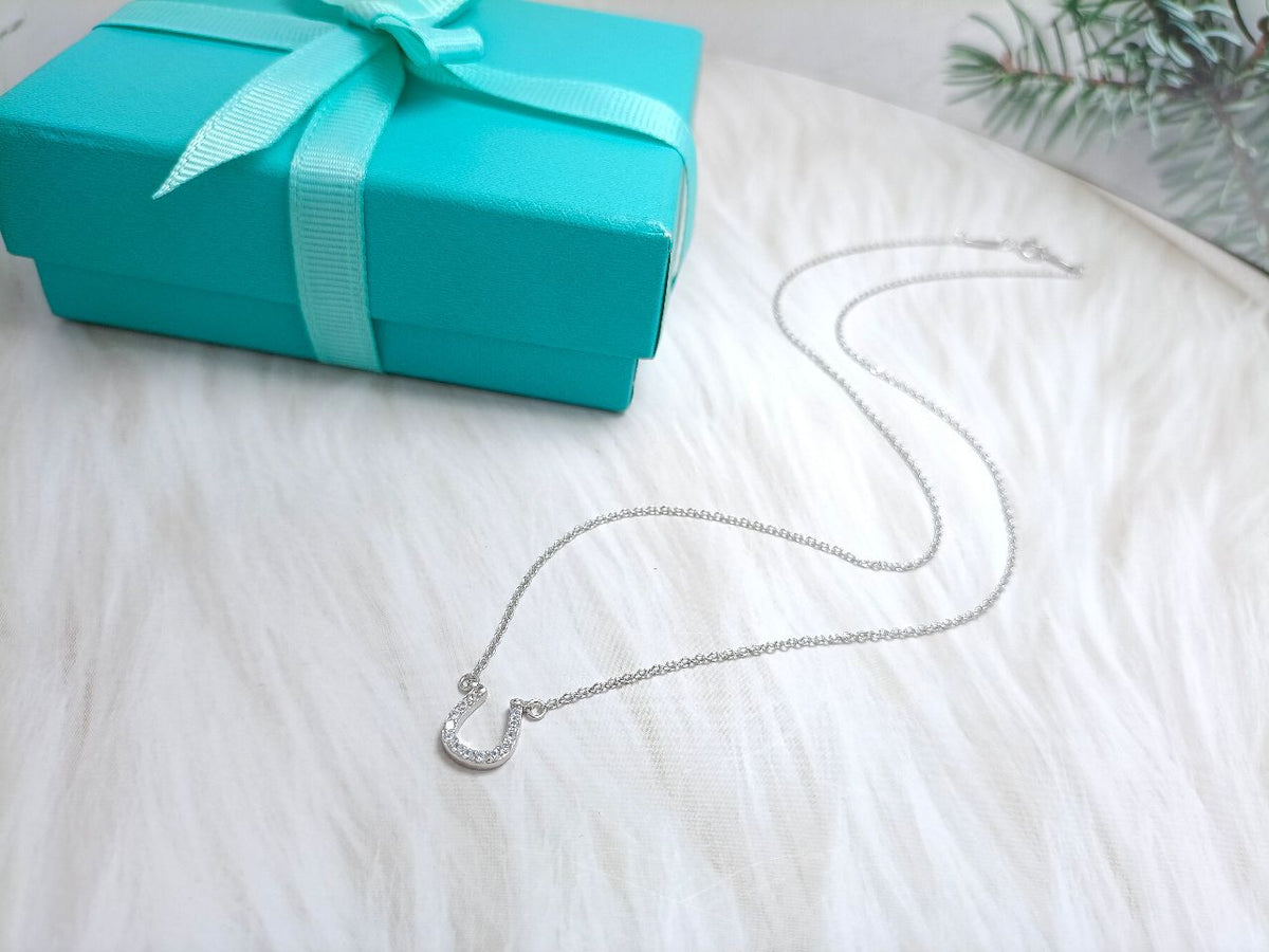 [⭐Sparkve Jewels]U PEDANT DIAMOND NECKLACE