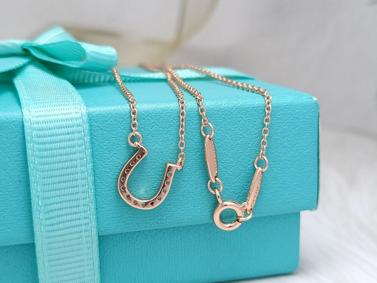 [⭐Sparkve Jewels]U PEDANT DIAMOND NECKLACE
