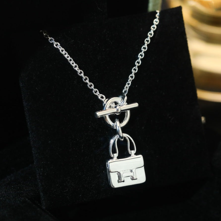 [⭐Sparkve]POP H PEDANT SILVER NECKLACE