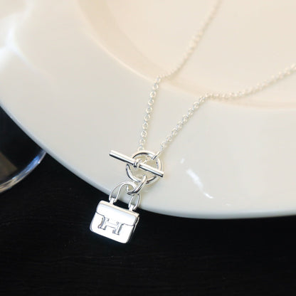 [⭐Sparkve]POP H PEDANT SILVER NECKLACE