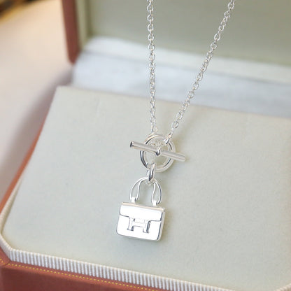 [⭐Sparkve]POP H PEDANT SILVER NECKLACE
