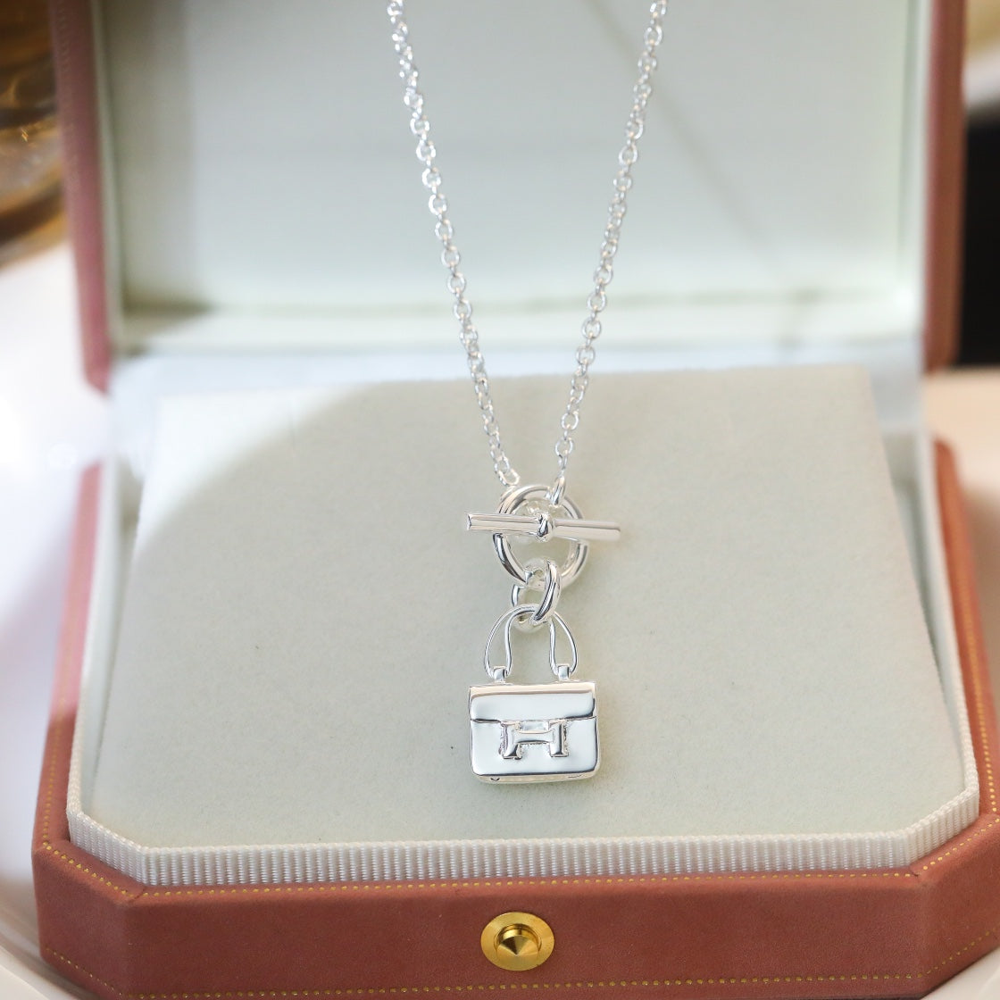 [⭐Sparkve]POP H PEDANT SILVER NECKLACE