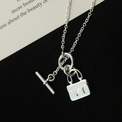 [⭐Sparkve]POP H PEDANT SILVER NECKLACE
