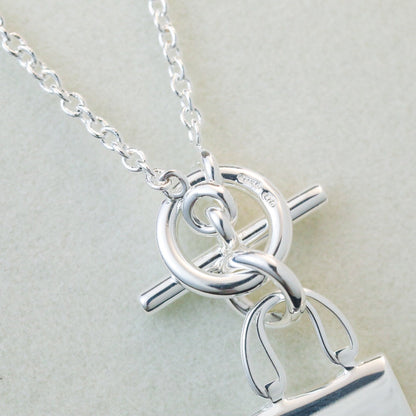 [⭐Sparkve]POP H PEDANT SILVER NECKLACE