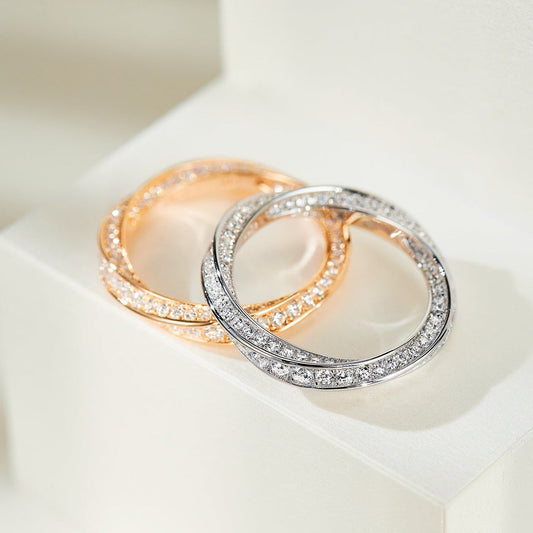 [⭐Sparkve Jewels]SPIRAL DIAMOND RING