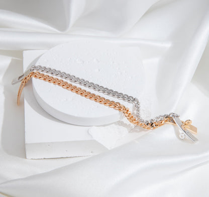[⭐Sparkve]KELLY CHAIN SILVER DIAMOND BRACELET