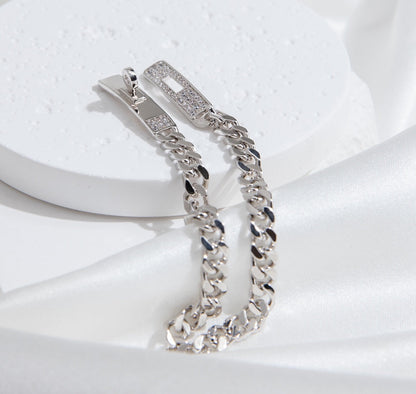 [⭐Sparkve]KELLY CHAIN SILVER DIAMOND BRACELET