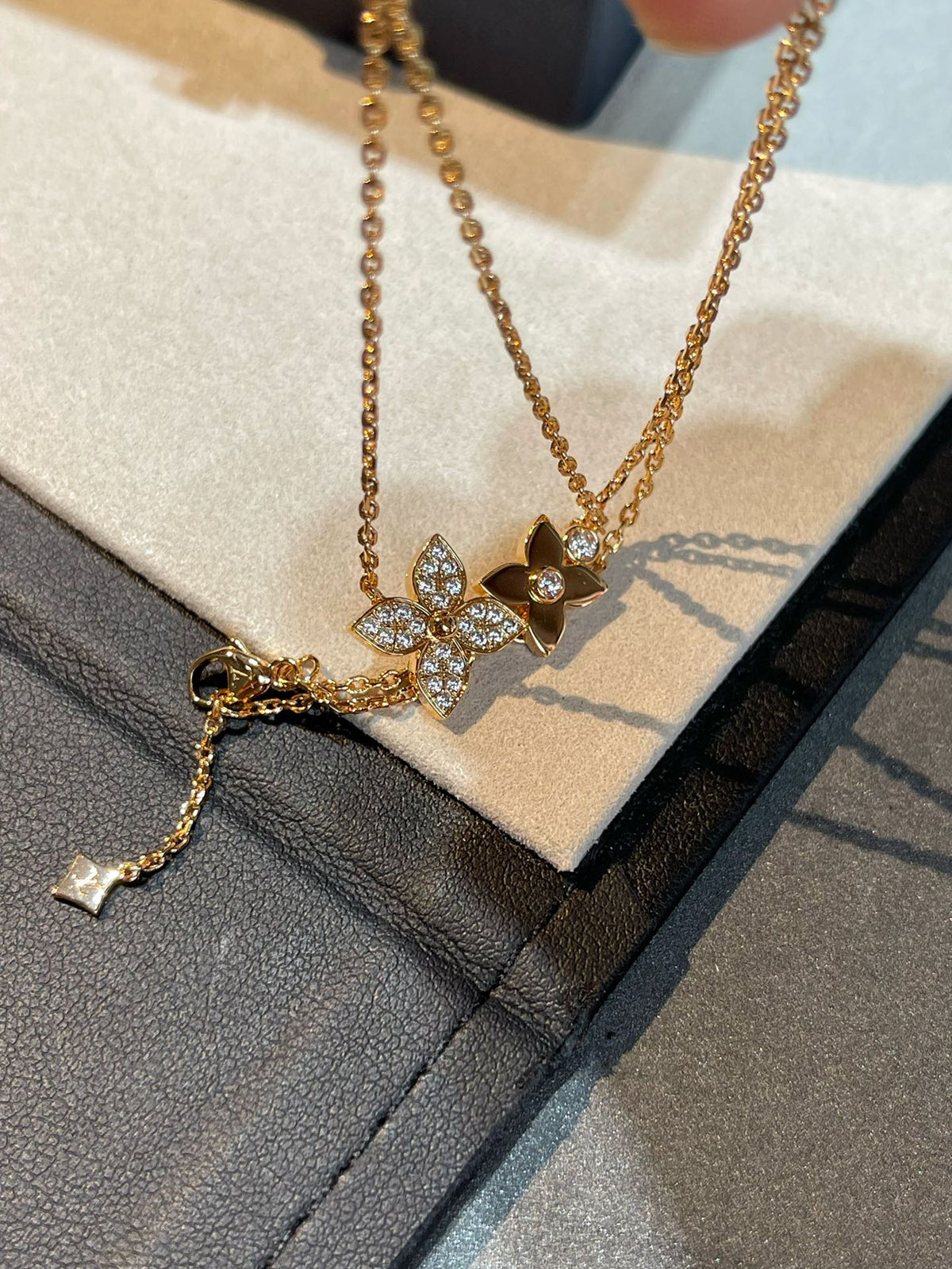 [⭐Sparkve]STAR BLOSSOM NECKLACE PINK GOLD DIAMONDS