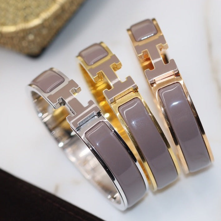 [⭐Sparkve]H BRACELET 12MM BROWN
