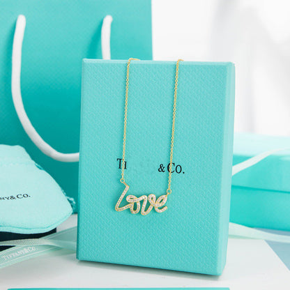 [⭐Sparkve Jewels]PALOMA S GRAFFITI LOVE NECKLACE DIAMOND