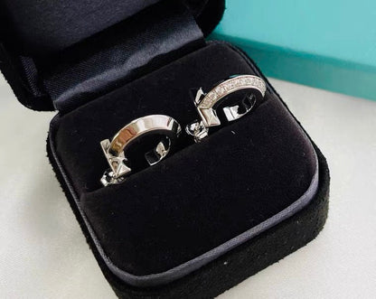 [⭐Sparkve Jewels]HOOP EARRINGS IN ROSE GOLD WITH DIAMONDS