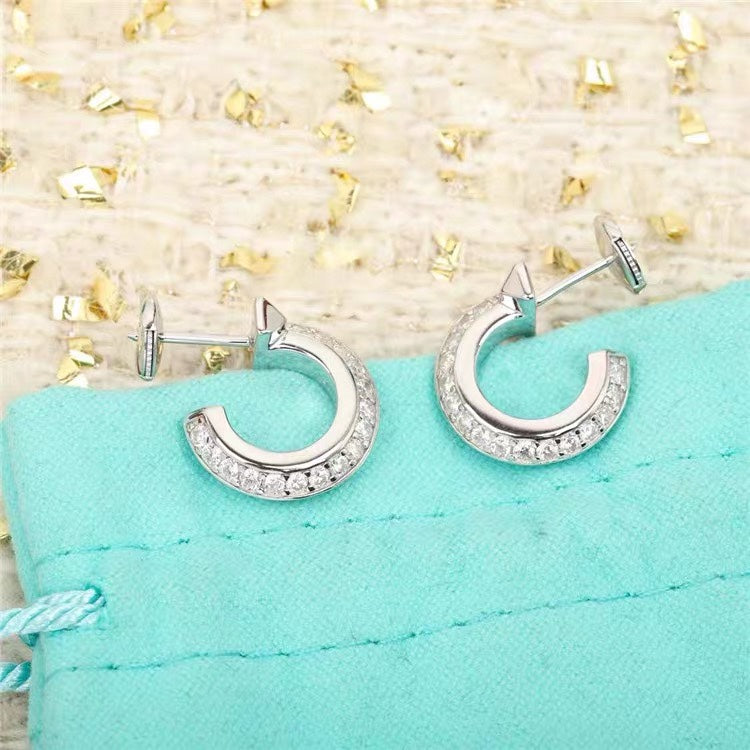 [⭐Sparkve Jewels]HOOP EARRINGS IN ROSE GOLD WITH DIAMONDS