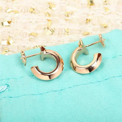 [⭐Sparkve Jewels]HOOP EARRINGS IN ROSE GOLD WITH DIAMONDS