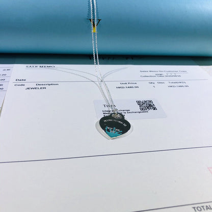[⭐Sparkve Jewels]COLOUR HEART SPLASH TAG NECKLACE