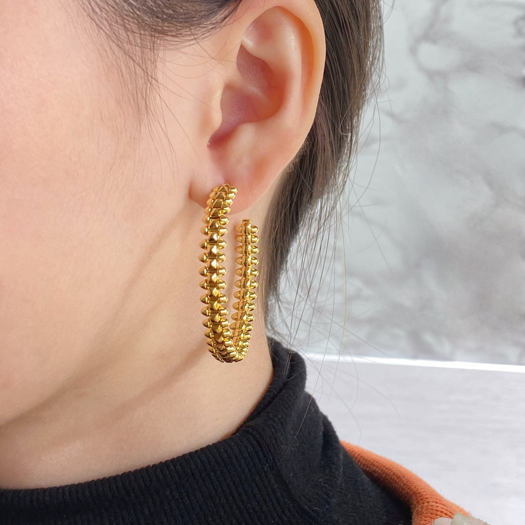 [⭐Sparkve]CLASH LARGE HOOP EARRINGS