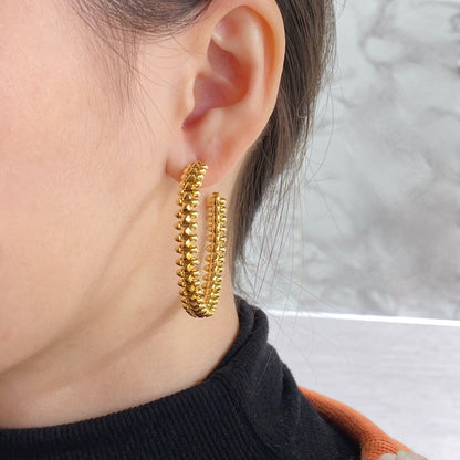 [⭐Sparkve]CLASH LARGE HOOP EARRINGS