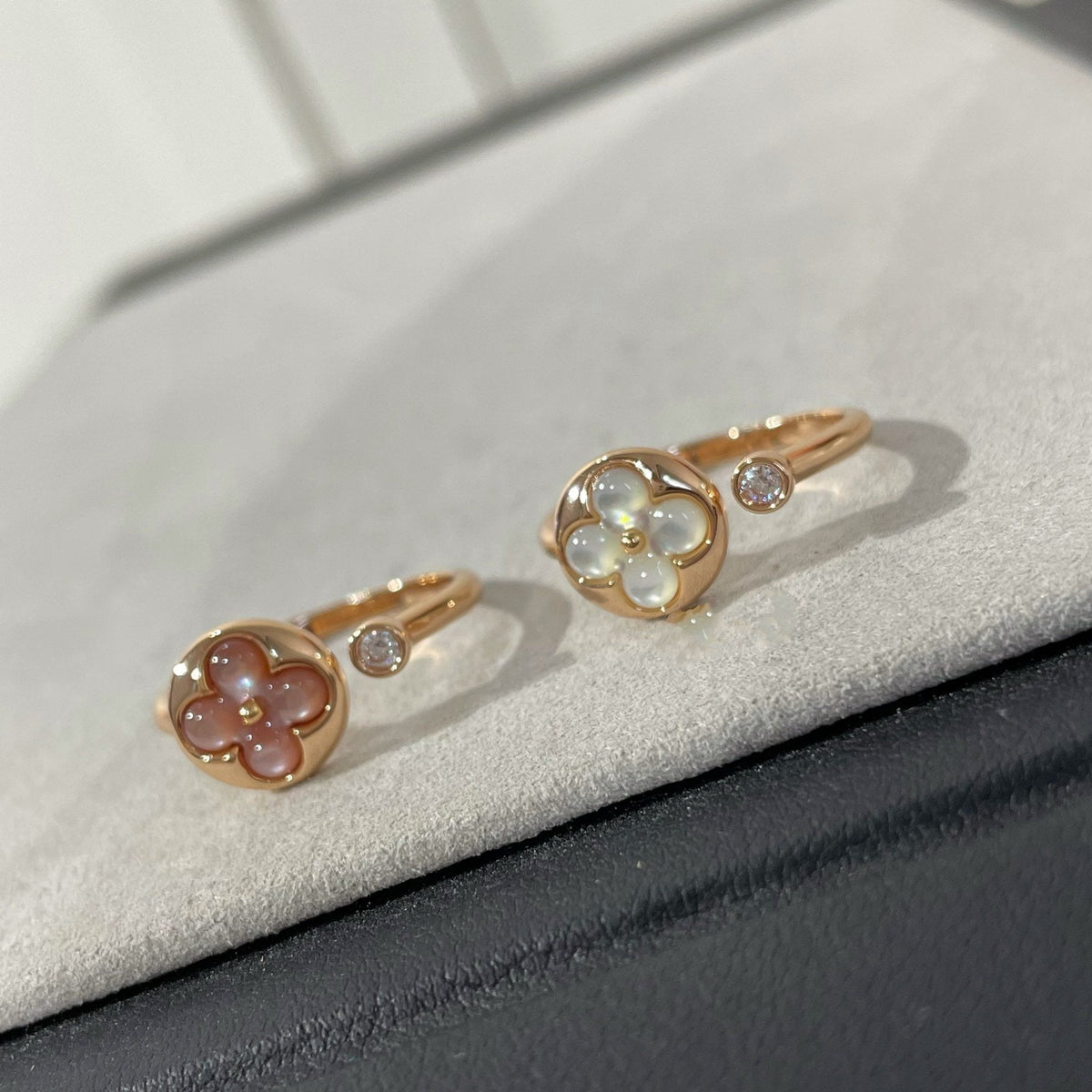 [⭐Sparkve]SUN 1 DIAMOND PINK MOP RING