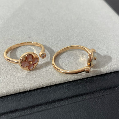 [⭐Sparkve]SUN 1 DIAMOND PINK MOP RING