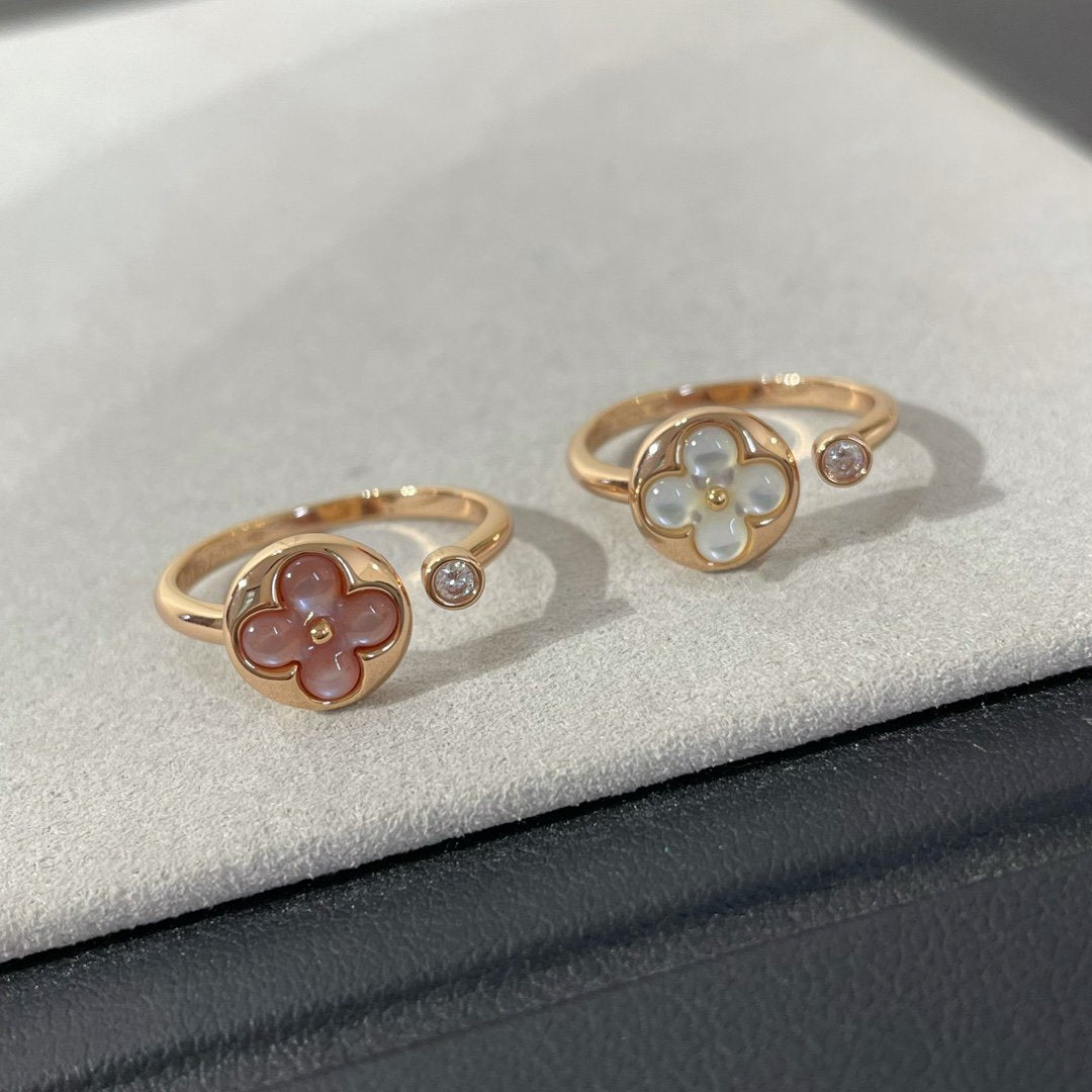[⭐Sparkve]SUN 1 DIAMOND PINK MOP RING